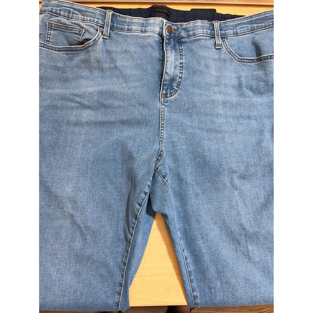 Bold Elements Womens Light Wash Skinny Jeans High Rise Stretch Denim 42x32 Blue